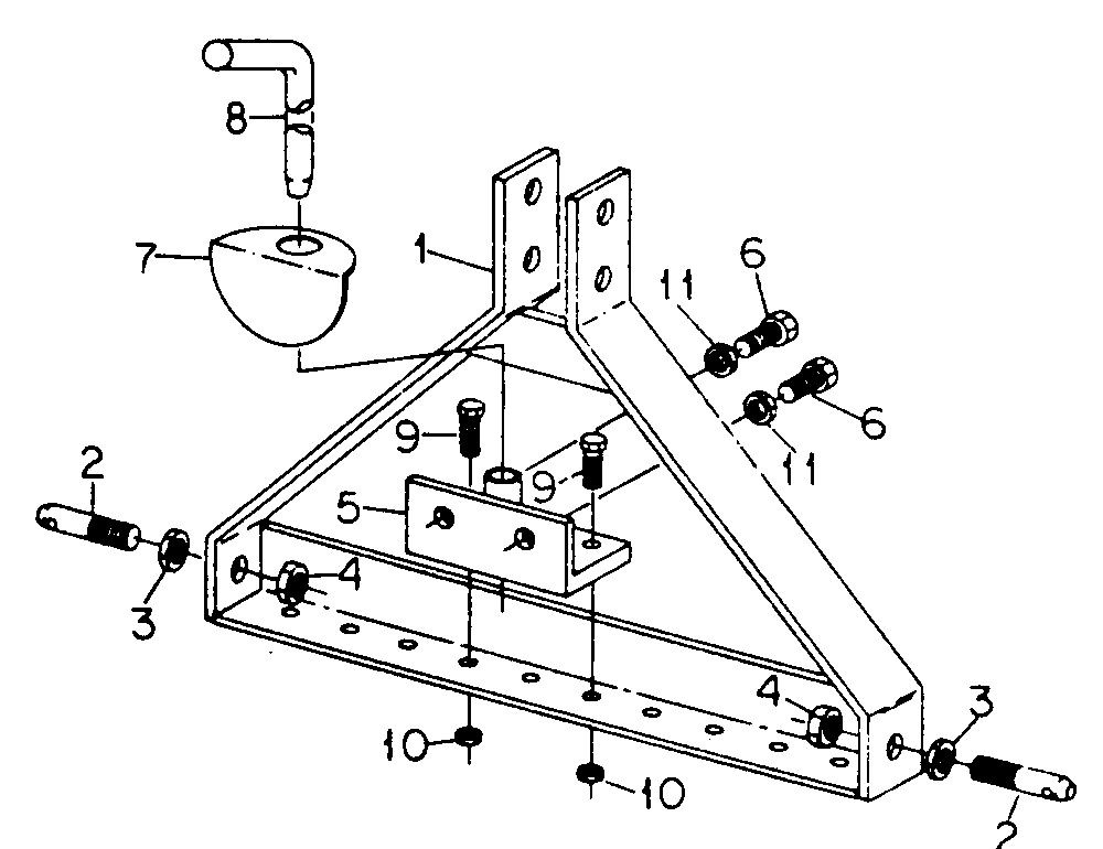 A-Frame Hitch Adapter-To Mt Yoke Type Implmt To Trctrs Eqp Diagram and Parts List for 1914 145986100-145986399-146986100-146986399 Cub Cadet Lawn Tractor